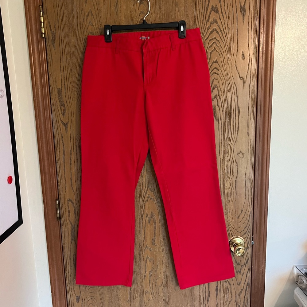 Dickies Girl Pants, RED, Size 13